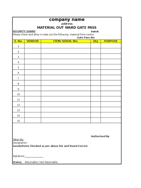labour gate pass format.